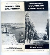 Where to Stay in Southern California Booklet 1958 Hotels Motels Resorts - £13.96 GBP