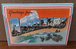 Greetings from Arkansas Fold Out Postcard Folder 1960s Hot Srings Razorback - $9.50