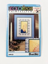 Bucilla Colorpoint Paint Stitching Kit Praying Hands 63653 New 1992 Bible - $10.88