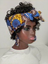 African Traditional Hand Made Wax Print Headwrap Scarf Women Headband - £5.79 GBP