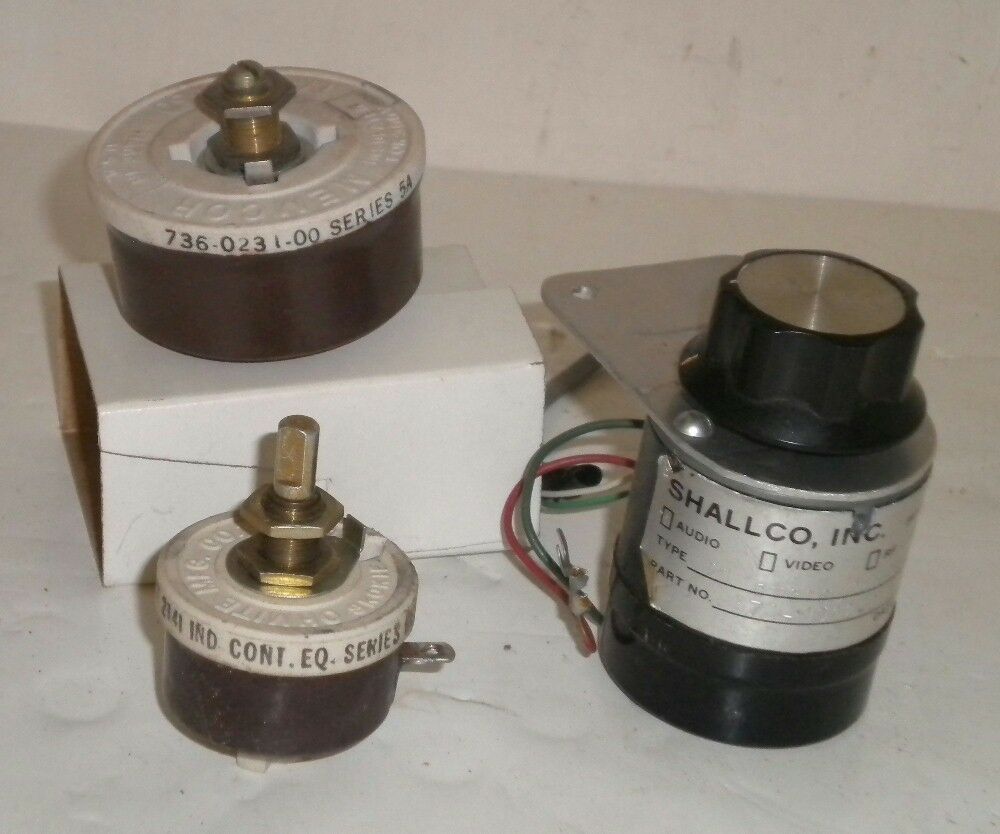 2 Ohmite 2500 Ohm Audio Rheostats Attenuator Potentiometers + 1- Shallco... - $42.99