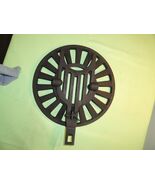 US Military M-1941 CAST IRON TENT STOVE OPEN FIRE ROUND &amp; DRAW GRATE WIT... - $129.59