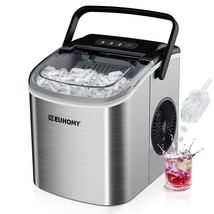 Euhomy Countertop Ice Maker Machine With Handle, 25.5Lbs In 24Hrs, 9 Ice... - £108.70 GBP