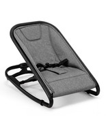 2-In-1 Baby Bouncer &amp; Rocker Folding Infant Adjustable Recliner Chair Grey - £87.76 GBP