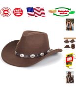 Classic Western Fedora Hat with Buckle Belt – Unisex Adjustable for All-... - $71.32 CAD