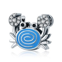 Genuine Sterling Silver 925 Sea Crab Animal Fish Travel Holiday Bead Charm - £15.81 GBP