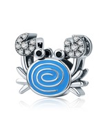 Genuine Sterling Silver 925 Sea Crab Animal Fish Travel Holiday Bead Charm - $21.16