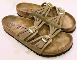 Birkenstock Made in Germany Granada Leather Sandals Size- EU-39/US L8 Khaki - £62.91 GBP