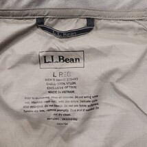 L.L.Bean SHELCO Men's M Reg Gray Windbreaker Hoodie Full Zip Nylon Jacket 275492 image 4