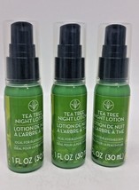 ( LOT 3 ) Tea Tree Night Lotion Ideal for Blemished Skin 1 oz each - £15.91 GBP