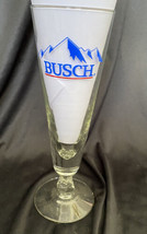 Vintage BUSCH Beer Logo Footed Stem Pilsner Glass 8 1/2” - £11.78 GBP