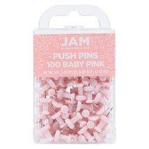 JAM PAPER Colorful Push Pins - Baby Pink Pastel Pushpins - 100/Pack - £16.58 GBP