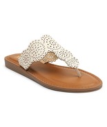 XOXO Women&#39;s Rally Flat Sandals Off White Size 7M B4HP - $21.95