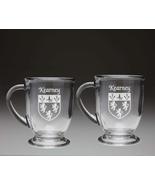 Kearney Irish Coat of Arms Glass Coffee Mugs - Set of 2 - £26.48 GBP