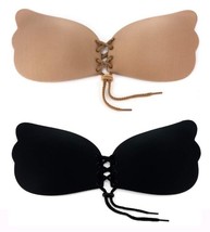 Braza - Cleavage Pal Lace Up Bra, C, Beige - $267.79 MXN