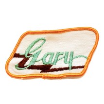 Vintage Name Gary Yellow Green Patch Embroidered Sew-on Work Shirt Unifo... - £2.71 GBP