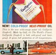 1960 Gulf Oil Gulfpride Single G Select Advertisement Motor Oil Vintage ... - $29.99