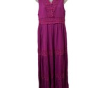 Davi &amp; Dani Magenta Lace Maxi Dress Plunge Back size women&#39;s  M NWT - £21.09 GBP