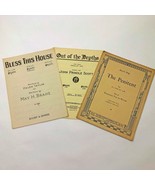 Set of 3 Music Sheets Bless this House Out of the Depths The Penitent - $12.86