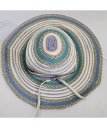 Old County Road Packable Big Beach Sun Hat Blue Women&#39;s One Size 14&quot; Wide  - $272.74 MXN