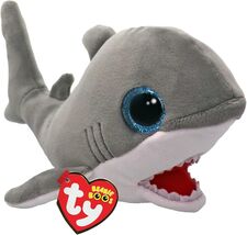 Ty Beanie Boo Finnegan The Gray Shark Plush Toy - 6 inch NWT - $9.79