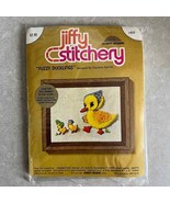 1974 Vintage Jiffy Stitchery Fuzzy Ducklings Kit #653 NIP - £11.33 GBP