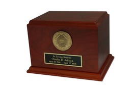 Large/Adult Walnut 200 Cubic Inch Funeral Cremation Urn for Ashes - Coast Guard - £239.79 GBP