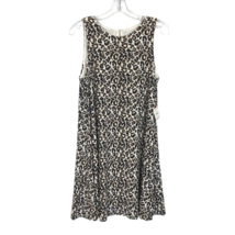 NWT Womens Size 10 Anne Klein Leopard Animal Print A-Line Sleeveless Mini Dress - £30.99 GBP