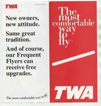 TWA Trans World Airlines Ticket Jacket 1997 Map Most Comfortable Way to Fly - £11.81 GBP