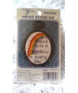 The New Berlin Mini Counted Cross Stitch Kit &#39;A Friend Puts a Rainbow &quot; - £13.28 GBP