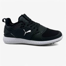 PUMA Ignite Pwradapt Caged Black Silver Mens Size 8 Waterproof Golf Shoes - $74.95