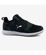 PUMA Ignite Pwradapt Caged Black Silver Mens Size 8 Waterproof Golf Shoes - $74.95