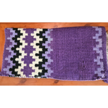 Handloom 100% Wool Purple Show Saddle Blanket USED image 1