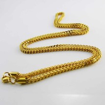 3mm Wide 24 Inches Long Franco Chain Fashion Jewelry Stainless Steel Wheat Chain - £13.25 GBP