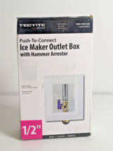 Tectite 1/2&quot; Push-To-Connect Ice Maker Valve Outlet Box Water Hammer Arr... - £25.32 GBP