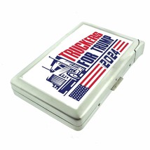 Truckers For Trump 2024 L3 100&#39;s Cigarette Case Built in Lighter Metal Wallet - £16.98 GBP