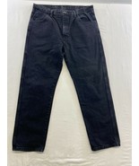 Rustlers Men&#39;s Black Jeans Size 42/30 Cotton Tapered High Rise Jeans - $7.92