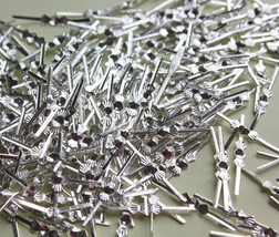 Chandelier Parts Beads Connector Metal Bow Tie Silver Pins 33mm 2000pcs New - £19.90 GBP