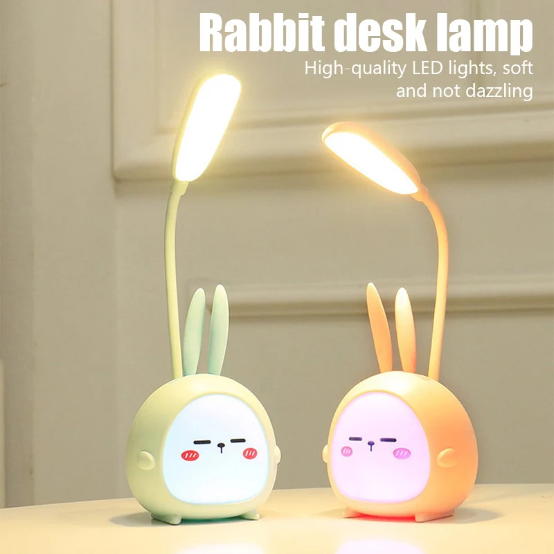 Cute Cartoon LED Desk Lamp USB Recharge Eye Protective Colorful Night Li... - $7.93