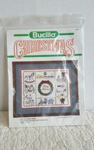 New Bucilla &quot;Merry Christmas&quot; counted cross stitch sampler kit 11&quot; x 14&quot;... - £7.98 GBP