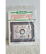 New Bucilla &quot;Merry Christmas&quot; counted cross stitch sampler kit 11&quot; x 14&quot;... - $190.20 MXN