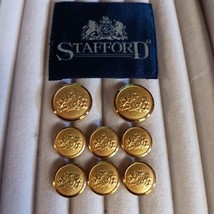 Stafford Gold Blazer Buttons 8 2-Large, 6 Smaller G2024-2 - $13.95