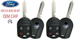 2 Ford Keyless Remote Key 4B w Remote Start 80 Bit OEM CHIP USA Seller A+++ - £37.95 GBP