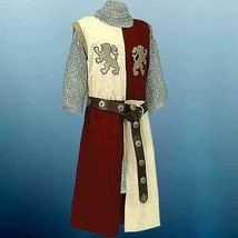 Medieval Tabard Surcoat Lion Heart Tunic Renaissance Dress Vintage Reenactment - £56.38 GBP