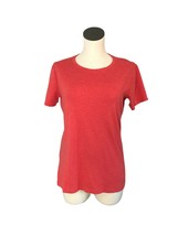 Eddie Bauer Outdoor T Shirt Top Womens XL Red Short Sleeves Cotton Pullo... - £7.67 GBP