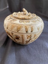 Antique 15th C pottery, Sawankhalok ceramic box, Swankalok Thailand Siam - $273.15