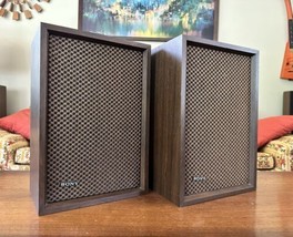 Sony Bookshelf Speakers SS-250 2-Way Walnut Clean Working See &amp; Hear in ... - $99.00