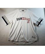New York Yankees True Fan Baseball Jersey Mens Size 2XL White Logo Butto... - £42.82 GBP