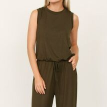 Olive Drawstring Jumpsuit - 3X - $15.84