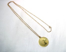 1978 Vintage Mickey Mouse Pendant 12K Gold Fill Necklace K1391 - £32.56 GBP